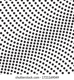 Burst from circles. Abstract dotted surface. Background with black particles.Vector illustration.