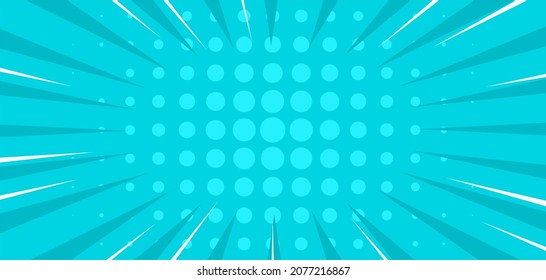 Burst comic background with halftone