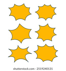 Burst Comic Bubble Collection.  Design element for poster, emblem, sign, banner, flyer. Vector illustration