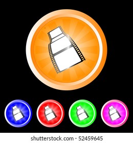 Burst filmstrip vector buttons