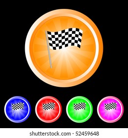 Burst finish flag vector buttons