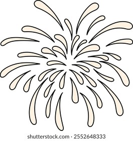 Uma rajada de fogos de artifício para as celebrações festivas