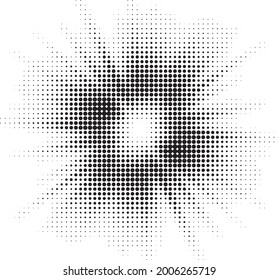 Burst Halftone light effect. glowing light burst. abstract grunge halftone dots background.