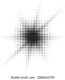 Efecto de semitono de ráfaga. ráfaga de luz brillante. fondo de puntos de medio tono de grifo abstracto.