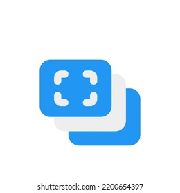 Burst icon in flat style about camera, use for website mobile app presentation
