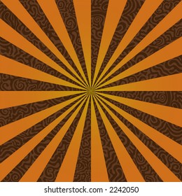 Burst on a Swirly Background / Vector File - change the colors as you wish