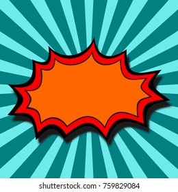 Burst in pop art style. Vector illustration.