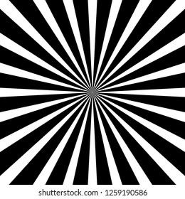 Burst Pop art vector background on black and white