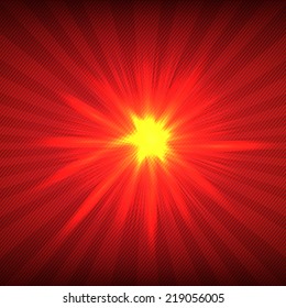 Burst Poster With Gradient Mesh, Vector Illustration