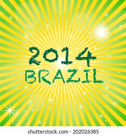 burst vector background Brazil style flag 2014 