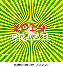 burst vector background Brazil style flag 2014 