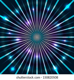 Bursting abstract background with ripple effect and hexagon pattern