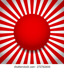 Bursting background with rays and and circle