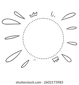 bursting bubbles illustration hand drawn outline vector