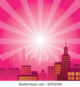 Bursting City Background