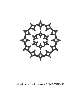 Bursting firework stars line icon. linear style sign for mobile concept and web design. Firework explosion outline vector icon. Symbol, logo illustration. Pixel perfect vector graphics