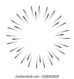 bursting Firework vector design. abstract sun rays and fireworks on a white background. 