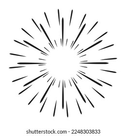 bursting Firework vector design. abstract sun rays and fireworks on a white background. 