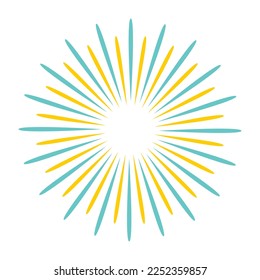 Bursting fireworks icon. vector illustration.