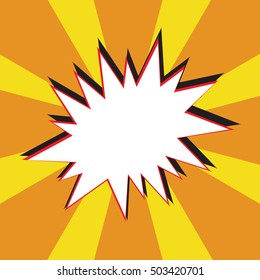 Bursting icon or label for text input
