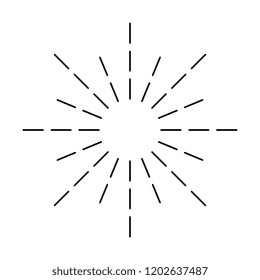 Bursting light vector icon on white background