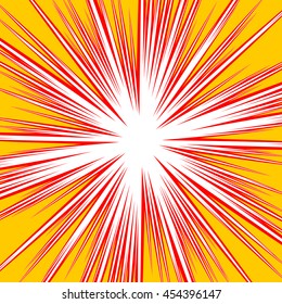 Bursting radial lines dutone explosion effect. Starburst, sunburst element.