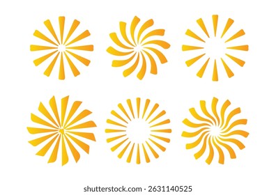Bursting rays sunrise. Graphic elements, Radial sun burst vector illustration eps 10