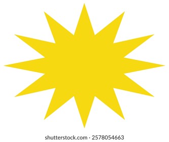 bursting shape speech bubbles. starburst and sunburst cartoon with color on white background