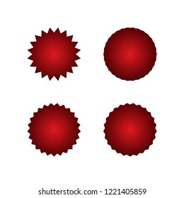 Bursting speech star. Vector icon. Speech bubble set