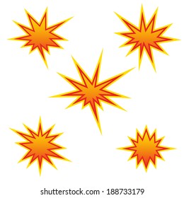 Bursting star, vector illustration