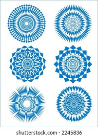 Berste und kreisförmige Designs (Sterne) Nr. 2