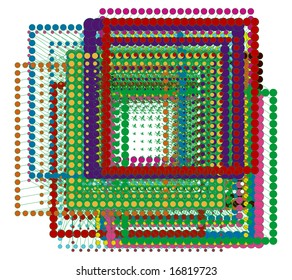 bursts forming squares vector