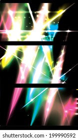 Bursts of lights.  Abstract vector background.