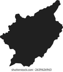Burundi black map silhouette vector style with white background