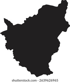 Burundi black map silhouette vector style with white background
