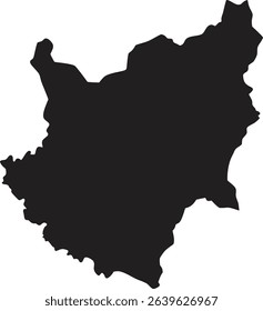 Burundi black map silhouette vector style with white background