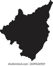 Burundi black map silhouette vector style with white background