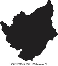 Burundi black map silhouette vector style with white background