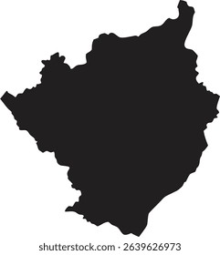 Burundi black map silhouette vector style with white background