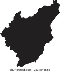Burundi black map silhouette vector style with white background