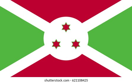 Burundi contry flag with high resolution vector.