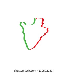 burundi country map icon vector element