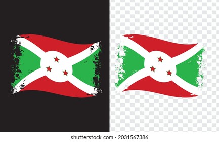 Burundi Country Transparent Wavy Flag Grunge Brush png
