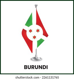 Burundi-Desk-Flagge und Burundi-Flaggendesign