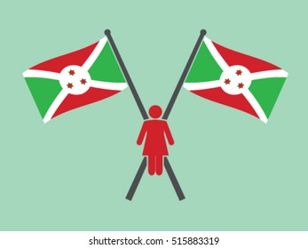 Burundi Emblem Woman