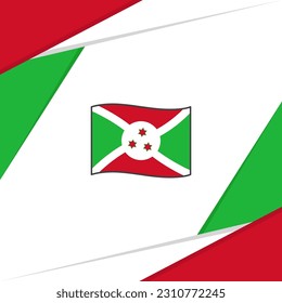 Burundi Flag Abstrakte Hintergrunddesign-Vorlage. Burundi Independence Day Banner Social Media Post. Burundi