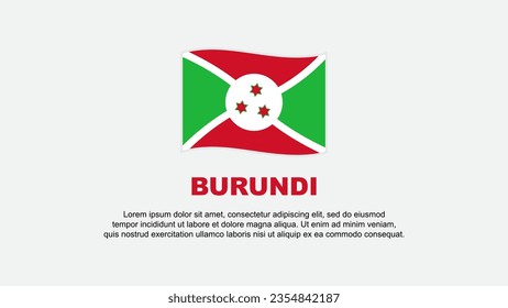 Plantilla de diseño de fondo de resumen de la bandera de Burundi. Ilustración del vector del Día de la Independencia de Burundi. Antecedentes de Burundi