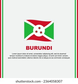 Burundi Flag-Hintergrunddesign-Vorlage. Burundi Independence Day Banner Social Media Post. Burundi-Cartoon