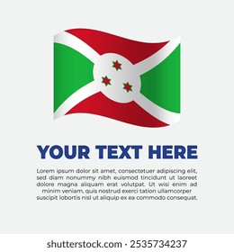 Modelo de plano de fundo de banner de bandeira do Burundi