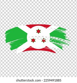 Burundi flag with brush paint textured isolated on png or transparent background, Symbol of Azerbaijan, template for banner, promote, design.